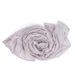 Cotton and Chiffon Scarf with Fine Stitch Edges - Tan