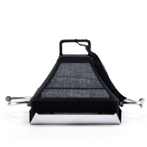 Luxury Indian pastry tray with nail handle Cartier-style, cotton fabric cover