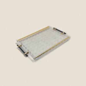 Acrylic Tray with Gold & Black Handles