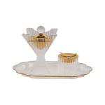 مبخرة انيقة مزخرفة شفافة مع تفاصيل ذهبية