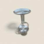 Modern Silver Hourglass Tray Stand