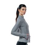 سترة بقصة ضيقة مع سحاب كامل