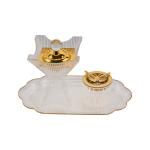 مبخرة انيقة مزخرفة شفافة مع تفاصيل ذهبية