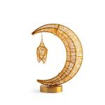 Elegant Crescent Moon and Star LED Table Lamp
