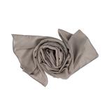 Cotton and Polyester Scarf with Fine Stitch Edges - Light Brown