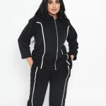 Black side detailing suit set