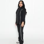 Black side detailing suit set