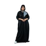 عباية مفتوحة من الأمام بتفاصيل طية صدر متباينة