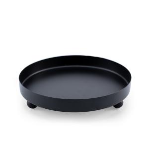 Modern Round Metal Tray with Elevated Base