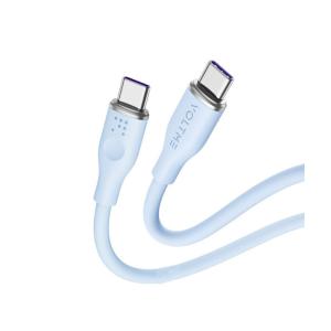 Voltme Powerlink Moss Liquid Silicon Cable Type C to Type C 5A / 1M (100W) Emarker Blue