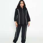 Black side detailing suit set