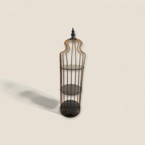 Vintage Tall Wire Display Stand - Cage Design