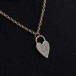 Artificial Locked in Love Triple Layer Necklace Set