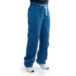 Elastic Waist Relaxed Fit Multi-Pocket Cargo Jeans