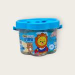 Play Dough Set with 14 Colors  Bucket with Handle and Cartoon Girl Design