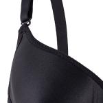 Heather Knit Padded Underwire Bra with Bow Accent