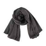 Cotton and Chiffon Scarf with Fine Stitch Edges - Dark Green