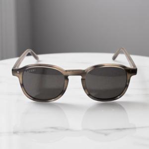 Classic Smokey Brown Panto Frame Sunglasses