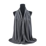 Cotton and Chiffon Scarf with Fine Stitch Edges - LIght Olive Green