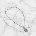 Minimalist Marble Duo Charm Pendant Necklace