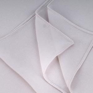 Cotton and Polyester Scarf with Fine Stitch Edges - Off White