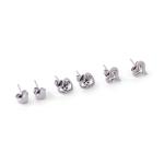 Artificial Minimalist & Love-Inspired Heart Earring Set