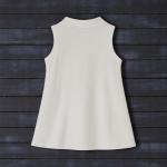 Kids Sleeveless Polo A-Line Dress Soft Knit & Flare-Cut