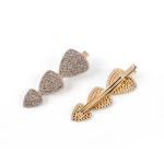 Triple Triangle Rhinestone Hair Clip Set