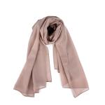 Cotton and Polyester Scarf with Fine Stitch Edges - Light Peach