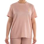 طقم ملابس منزلية بنقشة مضلعة تطريز على الصدر وقصة مريحة راحة وأناقة في كل لحظة