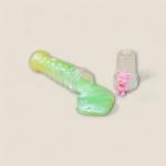 Spiral Tube Glitter Slime with Cute Bear Topper.