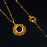 Artificial Sunflower Inspired Filigree Statement Jewelry Set