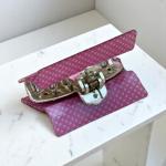 Retro Dot Print Hair Claw with Glossy Finish and Silver Grip