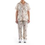 Paisley Print Satin Pajama Set, Soft & Breathable