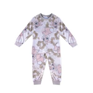 Kids Bunny Floral White Pajama Set