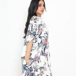 Floral Breeze Kaftan Dress – Multicolor Botanical Print