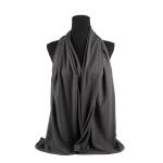 Cotton and Chiffon Scarf with Fine Stitch Edges - Dark Green