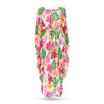 Tropical Breeze Pleated Kaftan Dress