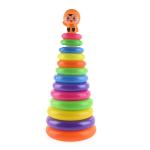 Rainbow Stacking Ring Toy with Cute Topper