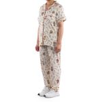 Paisley Print Satin Pajama Set, Soft & Breathable
