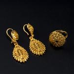 مجموعة مجوهرات بإلهام أوراق الشجر الصناعية  إكسسوارات أنيقة مستوحاة من الطبيعة لكل مناسبة