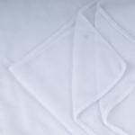 Cotton and Chiffon Scarf with Fine Stitch Edges - Ice White