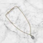 Minimalist Marble Duo Charm Pendant Necklace