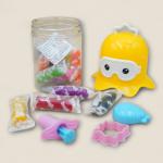 مجموعة استكشاف المحيط من الصلصال حاوية تخزين على شكل أخطبوط جذاب مع 12 لونا زاهيا وقوالب ممتعة