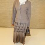 Structured Elegance Pleated Skirt Suit Set