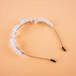 Hand-Wired Pearl & Crystal Bead Headband