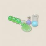 أنبوب سلايم لامع على شكل دمية أميرة مع غطاء علوي لطيف