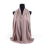 Cotton and Chiffon Scarf with Fine Stitch Edges - Toffee Cream