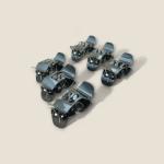 Glossy Grip Metallic Hair Claws – Set of 6