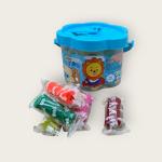 Play Dough Set with 14 Colors  Bucket with Handle and Cartoon Girl Design